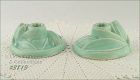 McCoy Lily Bud Candle Holders Aqua Color