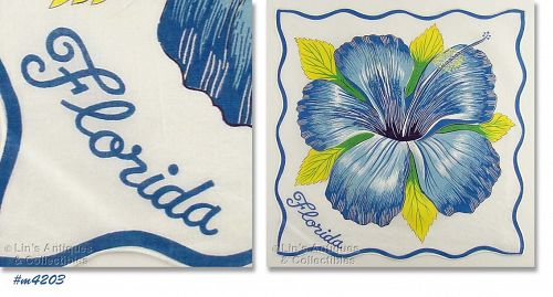 Vintage State Souvenir Hanky Florida