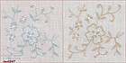 TWO WHITE HANKIES WITH FLORAL EMBROIDERY