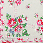 PINK FLOWERS AND PINK RIBBONS HANDKERCHIEF