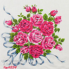 BOUQUETS OF PINK ROSES HANDKERCHIEF
