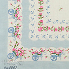 Vintage Handkerchief Flowers and Flower Carts