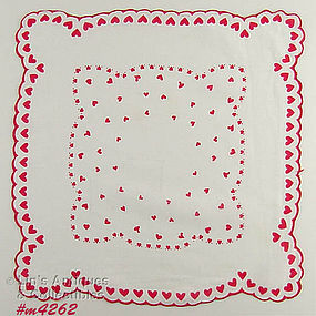 LOTS OF HEARTS VALENTINE HANDKERCHIEF