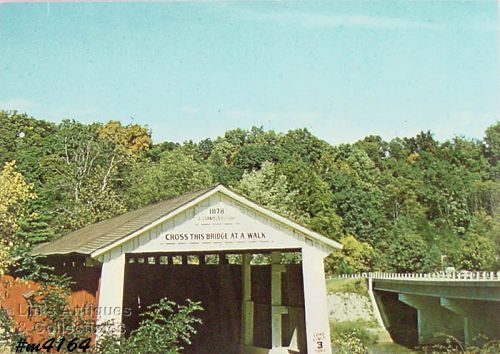 Covered Bridge Postcard Montgomery County Indiana