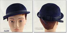 Vintage Henry Pollak Navy Blue Hat