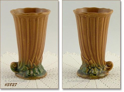 McCoy Pottery Stoneware Cornucopia Vase