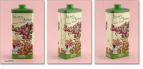 Vintage Tin of Lander NY Lilacs and Roses Talc