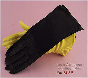 DARK BROWN LEATHER GLOVES (SIZE 6)