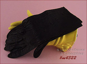 DARK BROWN LEATHER GLOVES  (SIZE 6 – 6 ½)