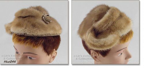 Vintage Garths Fur Hat Mink