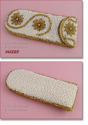 Vintage Beaded Eye Glasses Case