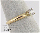 14K Yellow Gold Diamond Engagement Ring