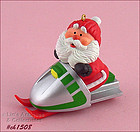 Hallmark Snowmobile Santa Ornament Dated 1984