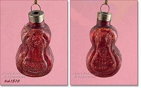 Vintage Glass Cello Christmas Ornament