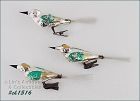 Vintage Glass Bird Shape Clips Christmas Ornaments