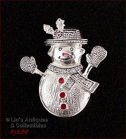 HOLIDAY SNOW LADY PIN