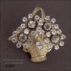Vintage Miriam Haskell Basket of Flowers Pin