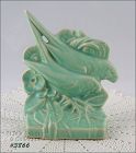 McCOY POTTERY LOVE BIRDS BOOKEND MATTE AQUA COLOR SINGLE BOOKEND