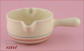 Vintage McCoy Pink and Blue Gravy Server Bowl Gravy Boat