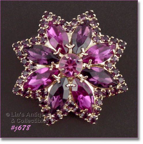 EISENBERG ICE â STAR SHAPED PRONG SET RHINESTONE PIN
