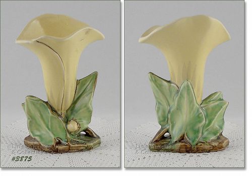 McCoy Pottery Yellow Single Lily Vase