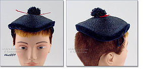 Vintage Bentley Bonnets Navy Blue Hat