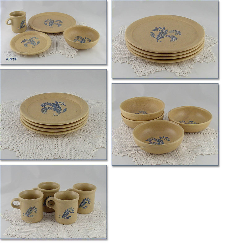 McCoy Pottery 16 Pieces Bluefield Dinnerware Service For 4