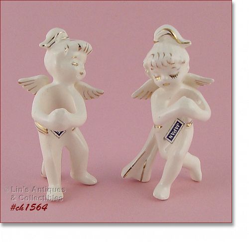 VINTAGE ANGEL CANDLE HUGGERS IN ORIGINAL BOX