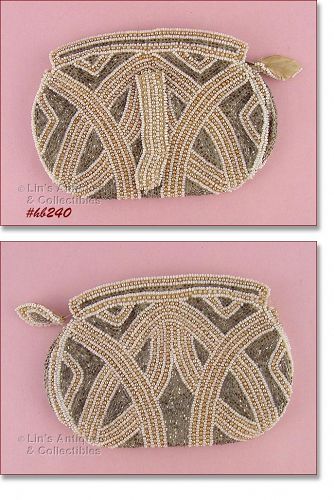 Vintage Hand Made Belguim Beaded Evening Bag