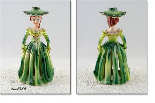 Kreiss Vintage Napkin Lady Dated 1959 Green Dress