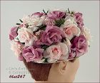 Vintage Hat Covered with Roses and Flowers