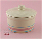 McCOY POTTERY – PINK AND BLUE MARGARINE CONTAINER
