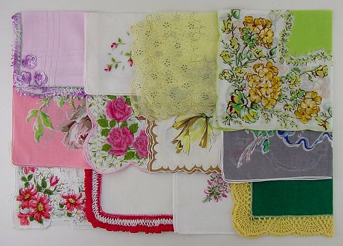 Vintage Hanky Lot One Dozen Hankies