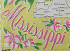 STATE SOUVENIR HANDKERCHIEF, MISSISSIPPI