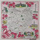 State Souvenir Hanky Ohio The Buckeye State