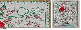 Vintage State Souvenir Hanky Scenic Oregon