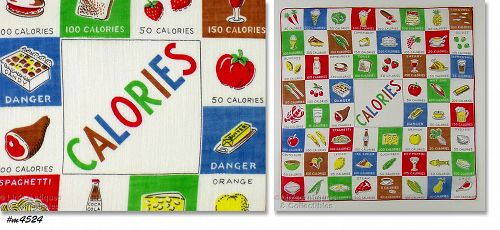 Vintage Counting Calories Handkerchief