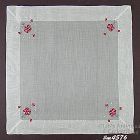 Vintage Wedding Hanky with Petit Point Bouquets