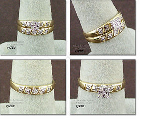 10KT YELLOW GOLD WEDDING RING SET