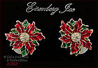 EISENBERG ICE – POINSETTIA SHAPED EARRINGS