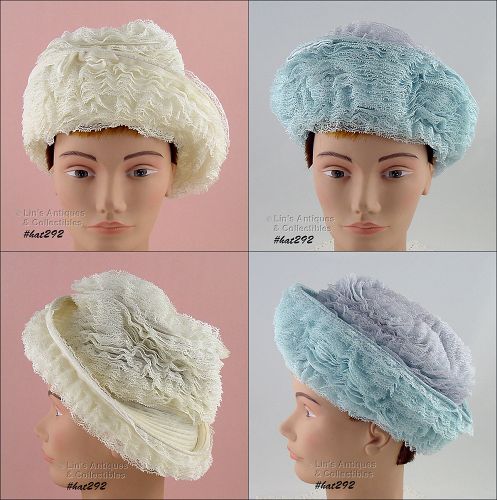 Marshall Field Vintage Lace Covered Hats NOS