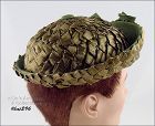 Vintage Raffia Hat by DeJongs of Evansville