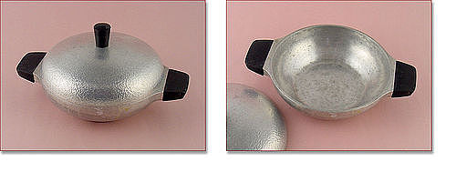 Vintage Hammered Club Aluminum Round 1 Quart Pot with Lid