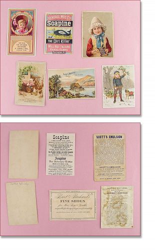 Lot of Six Vintage Trade Advertising Cards