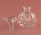 Vintage Glass Perfume Bottle with Glass Bird Stopper