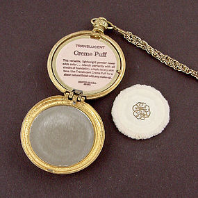 Vintage Diana Compact Max Factor Pocket Watch Wedgwood Style
