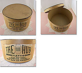 Vintage Hat Box "THE HUB" Henry Levy & Sons