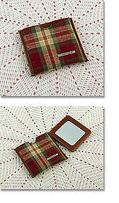 Longaberger Orchard Park Plaid Mirror Holder with Mirror