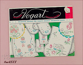 Vintage Vogart Iron on Transfer Patterns Flowers and Kittens