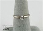 Marquis Diamond Engagement Ring 10K White Gold Size 7